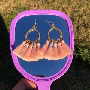 Gold dangling earrings